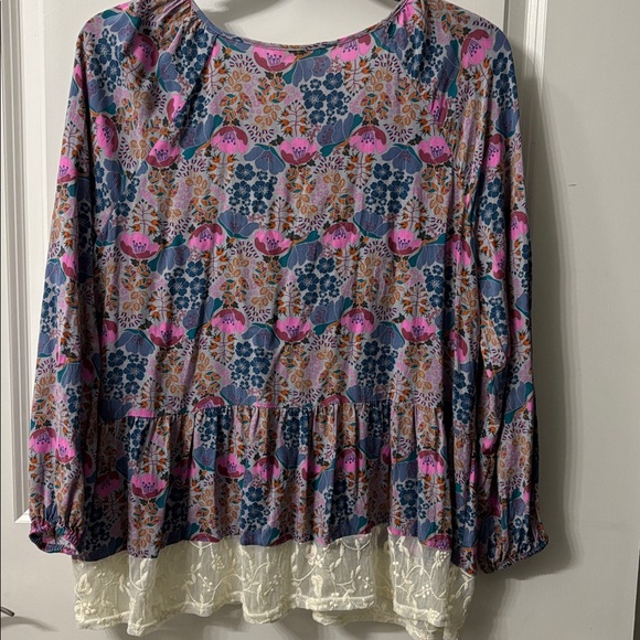 Matilda Jane "Sew Perfect" Floral Peasant Blouse size Medium - Picture 2 of 3